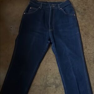 Vintage Lee High Rise stretch Blue Jeans Straight Leg 12 petite
